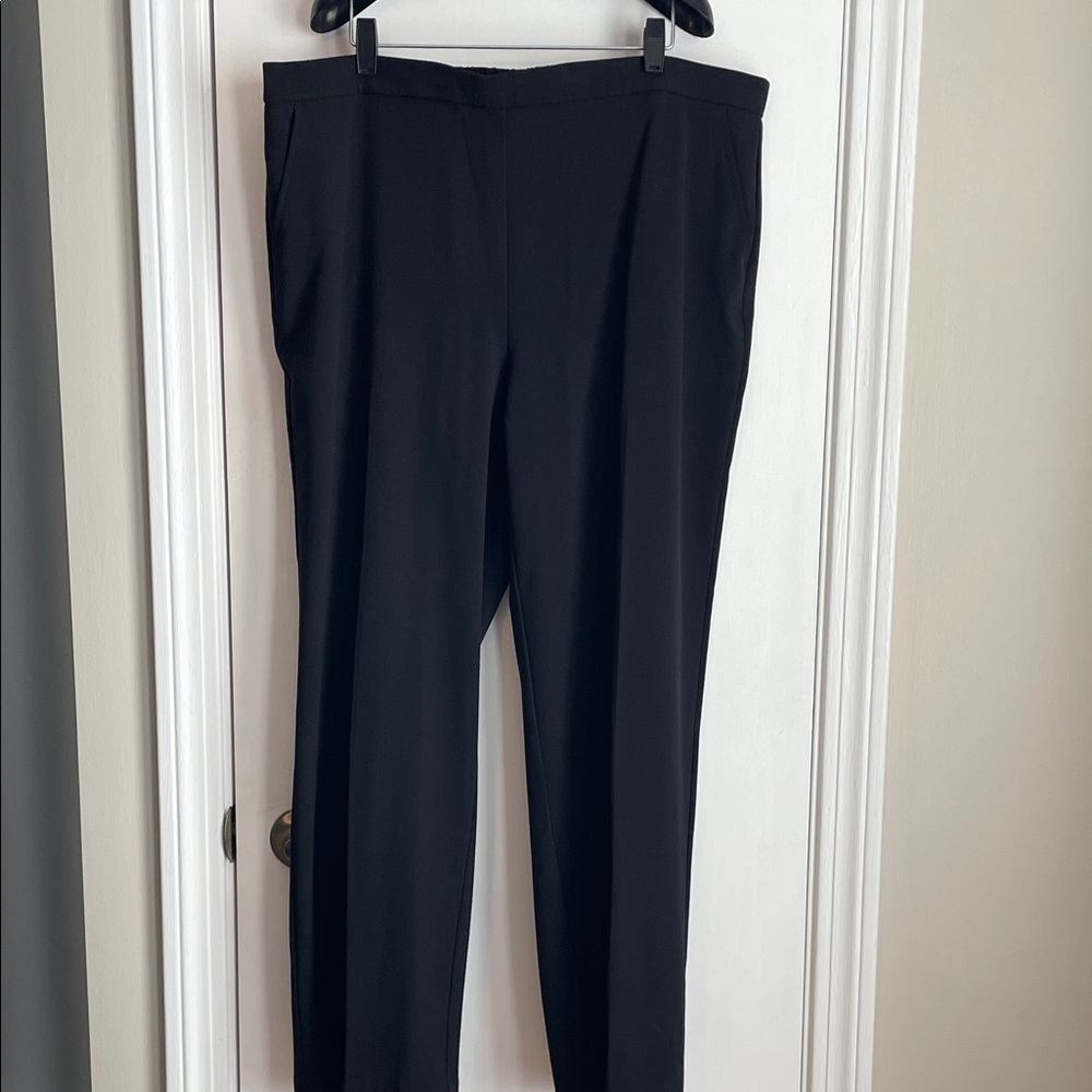 JM Collection Black Flat Front Slacks 18S